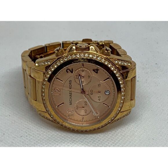 Michael Kors MK5263 Women Stainless Steel Analog Rose Gold Dial Wrist Watch E288 - Picture 5 of 11